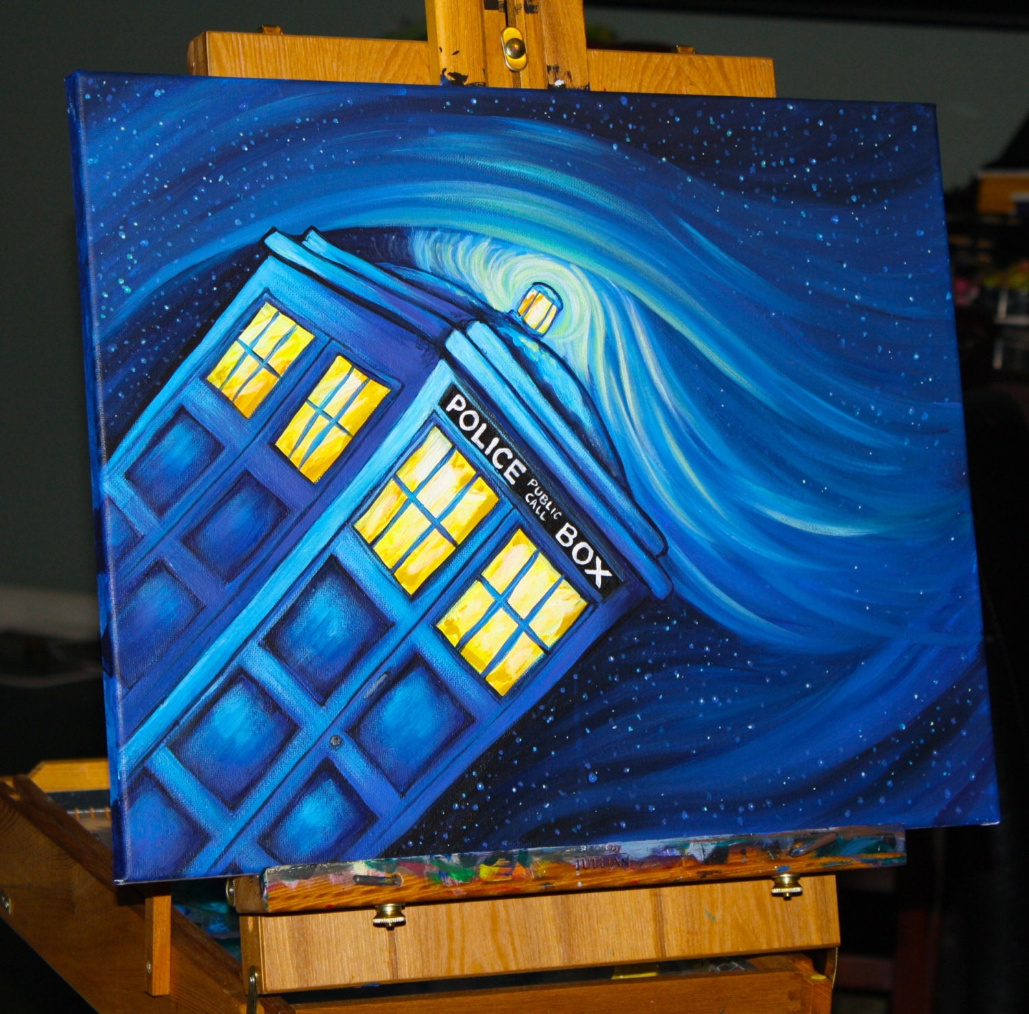 Doctor Who Tardis Painting