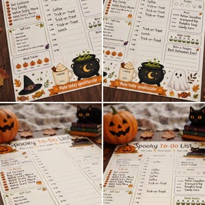 Printable Halloween Daily Planner, Spooky To Do List PDF,  Witchy Daily Insert, Fall Routine Tracker, Cozy Autumn Schedule