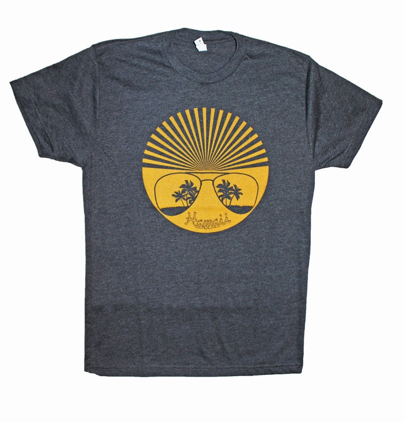 Men's Retro Hawaii Sun Shades T-shirt Vintage Revival | Etsy