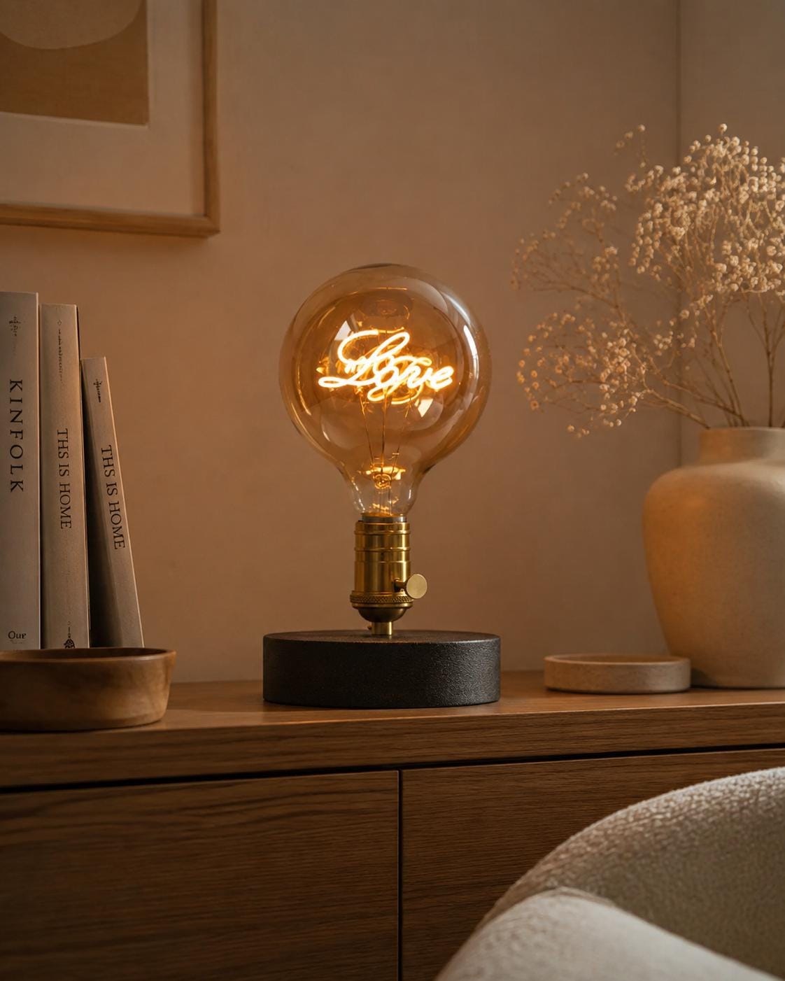 Amber Globe Lamp - Etsy