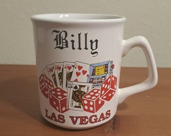 Vintage 80s Las Vegas Billy Mug