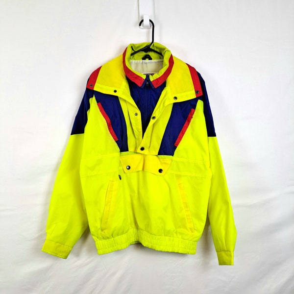 Vintage 90s / 80s Neon Windbreaker Jacket