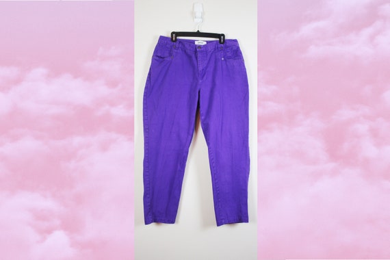 90s Purple Jeans - Size 26 Vintage Jeans - Vintage De… - Gem