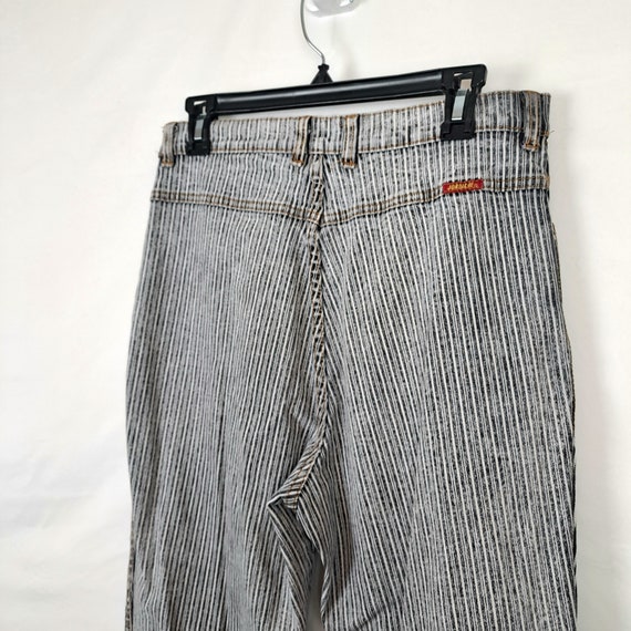 Vintage 80s Jordache Grey Stripe High Rise Jeans,… - image 3
