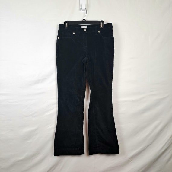 パンツ 2000s black flare center line pants y2k Women's Black Flare Pants Y2k Retro Emo 2000s Streetwear