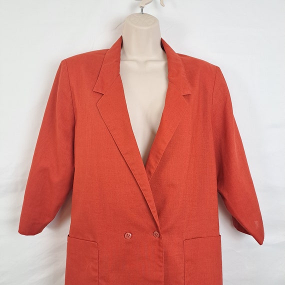 Vintage 70s Orange Skirt Suit - image 3