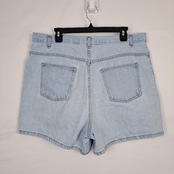 Vintage 90s High Rise Denim Shorts, Size 38 Waist - image 2