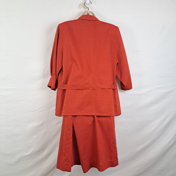Vintage 70s Orange Skirt Suit - image 2