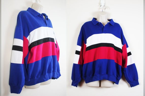 Vintage 80s / 90s Color Block Sweatshirt - image 1