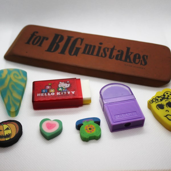 Vintage 1980s Erasers Set