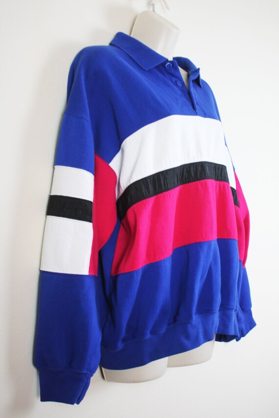 Vintage 80s / 90s Color Block Sweatshirt - image 3