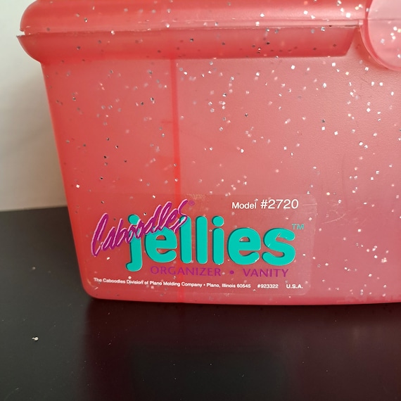 Vintage 90s Pink Glitter Jellies Caboodles Case - image 6