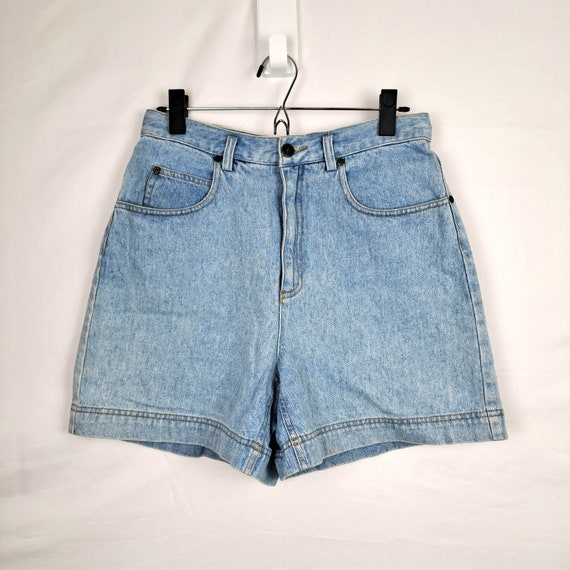Vintage 90s High Waist Denim Shorts, Size 29 Waist - image 1