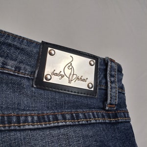 Bermuda en jean Baby Phat taille basse vintage des années 2000, grande taille image 6