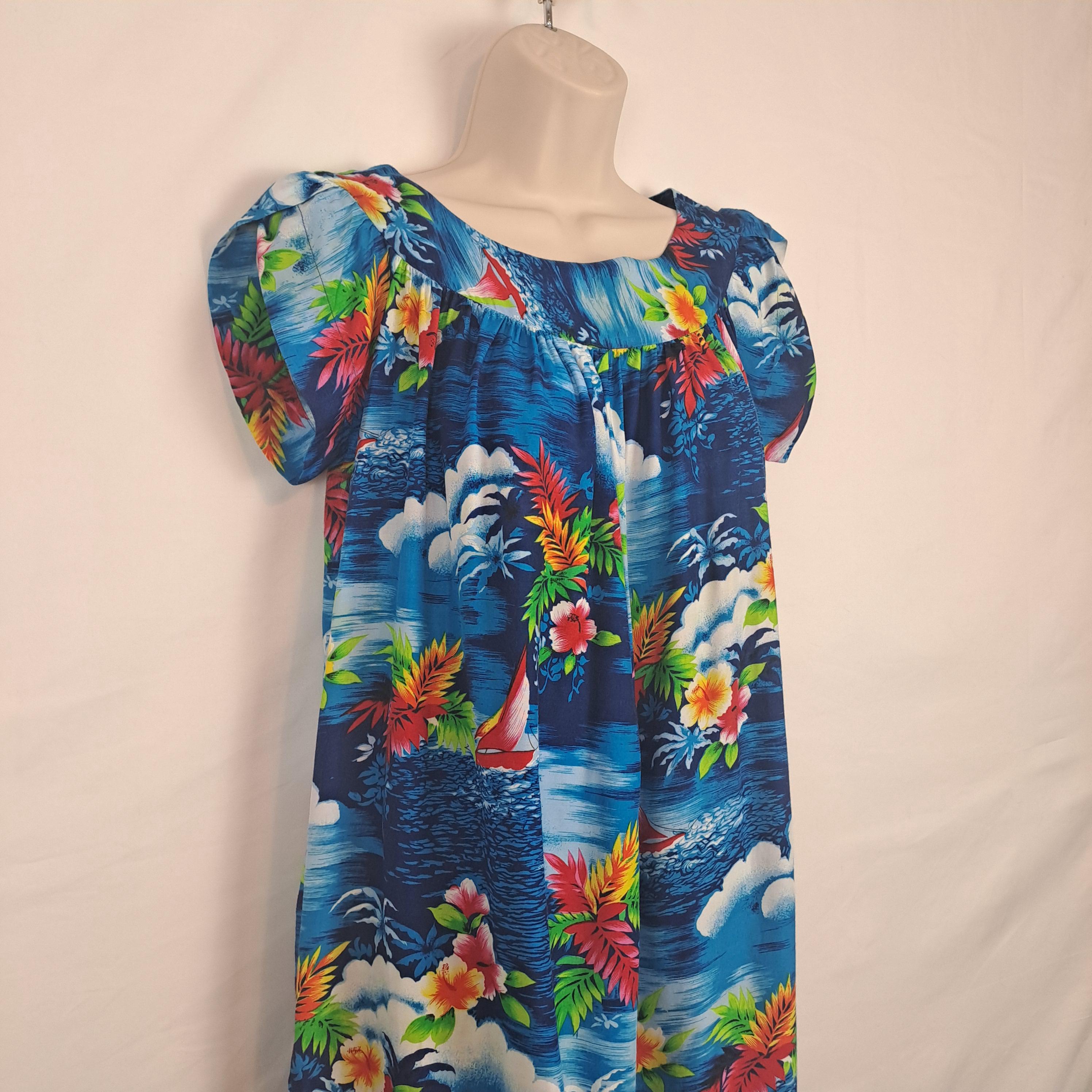 フラダンス 90s MAMO Muu Muu with Stole フラダンス 90s MAMO Muu Muu with Stole Mamo Howell Vintage