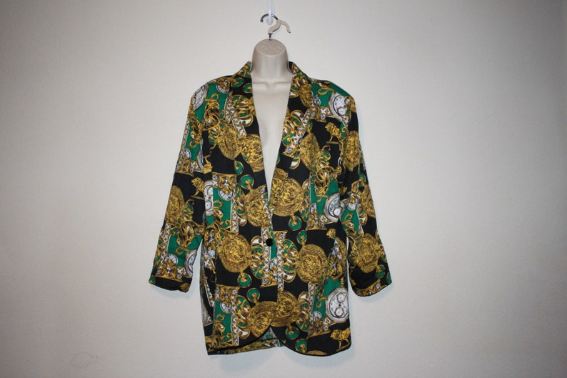 Vintage 1990s 1980s Clocks Blazer
