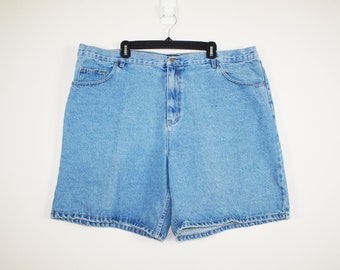 Vintage 1990s High Waist Denim Shorts, Size 44 Waist