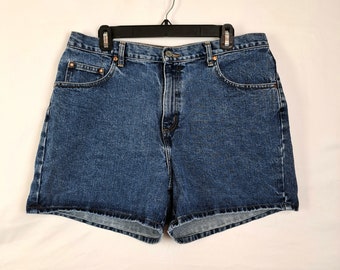 Vintage 90s High Waist Denim Shorts, Size 34 Waist