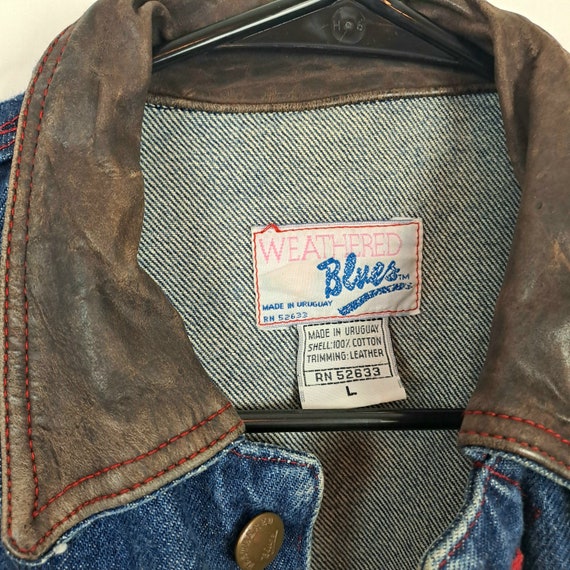 Vintage 80s Denim & Leather Jacket - image 4