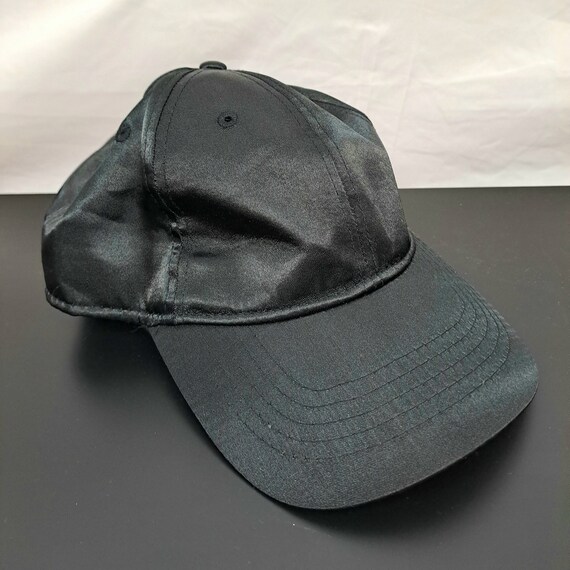 Vintage 1990s / Y2K Black Silky Hat - image 1