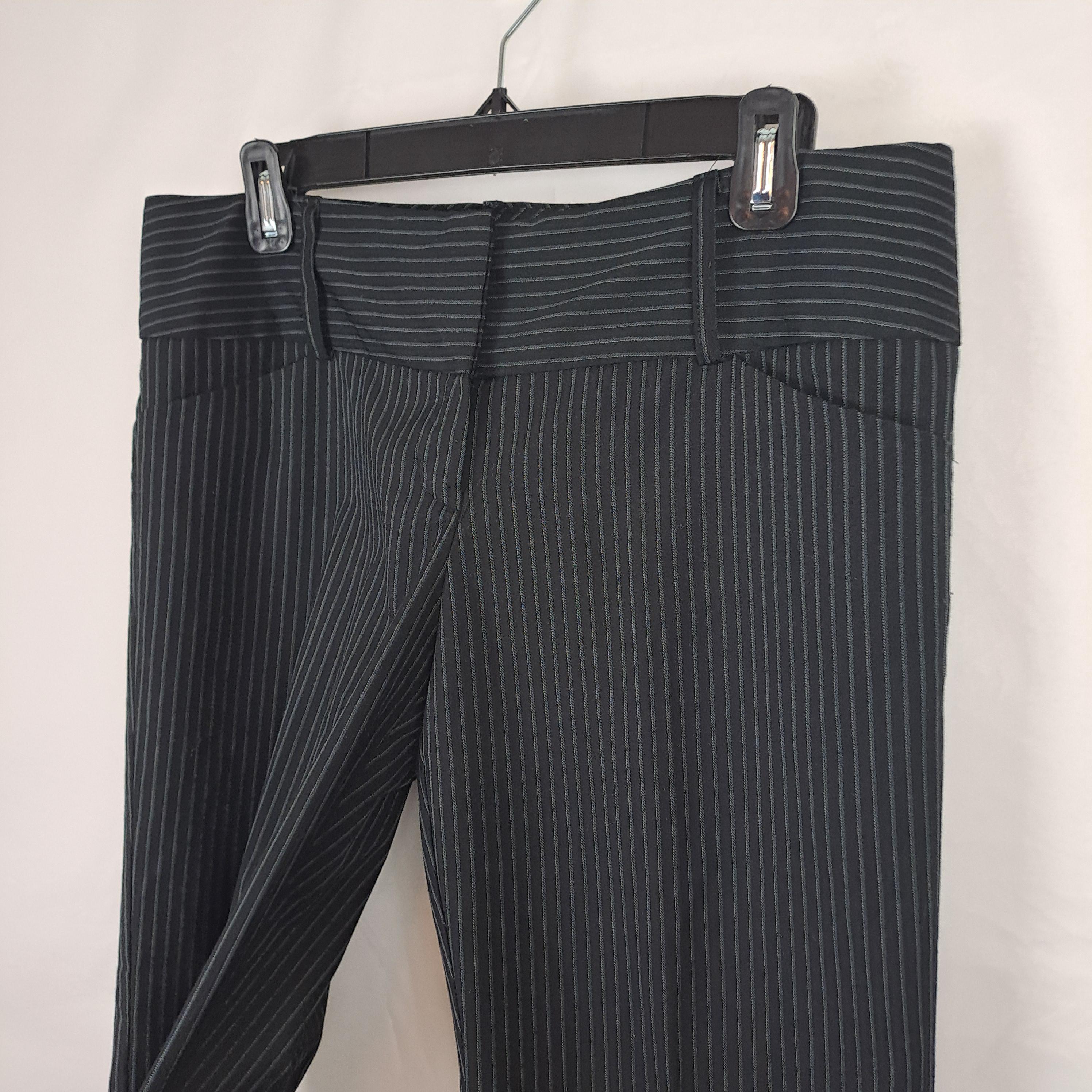 Vintage 2000s Low Rise Black Pinstripe Flare Pants - Etsy