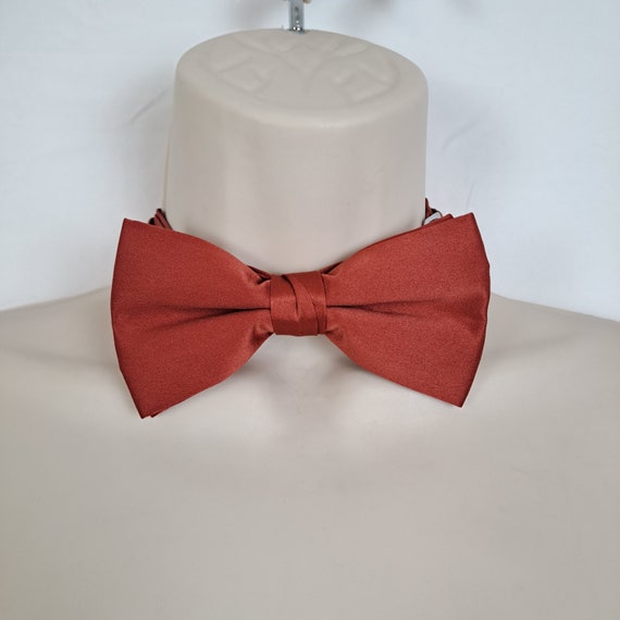 Vintage 90s Burnt Orange Bowtie - image 2