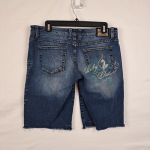 Bermuda en jean Baby Phat taille basse vintage des années 2000, grande taille image 2