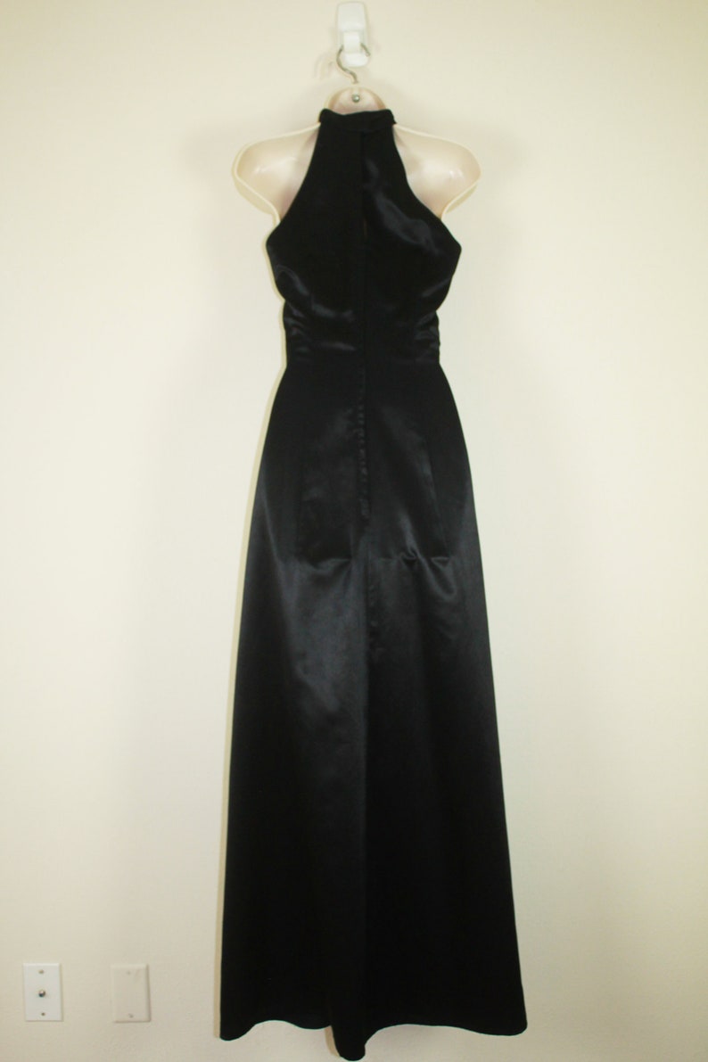 Vintage 1990s / 2000s Black Cut-Out Formal Dress, Size Extra Small image 6