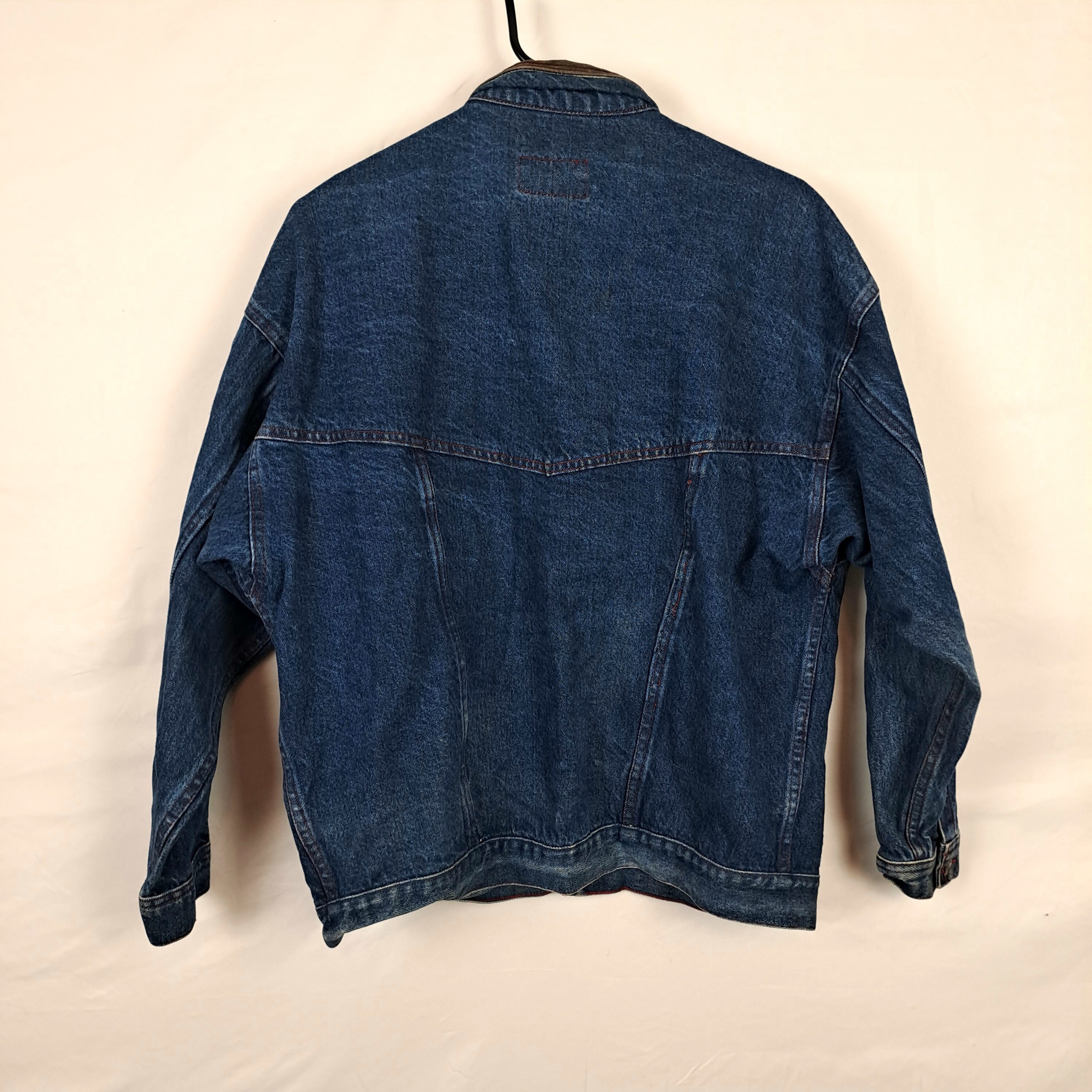 Vintage 80s Denim & Leather Jacket - Etsy