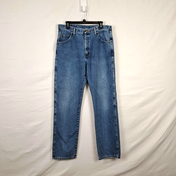 Vintage 90s Baggy Wrangler High Rise Jeans, Size 35  Waist