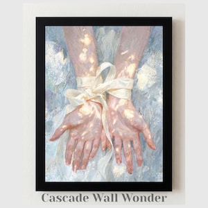 Woven Together, Silk Ribbon Bound Wrists Print, Textured Oil Painting (Digital Download)