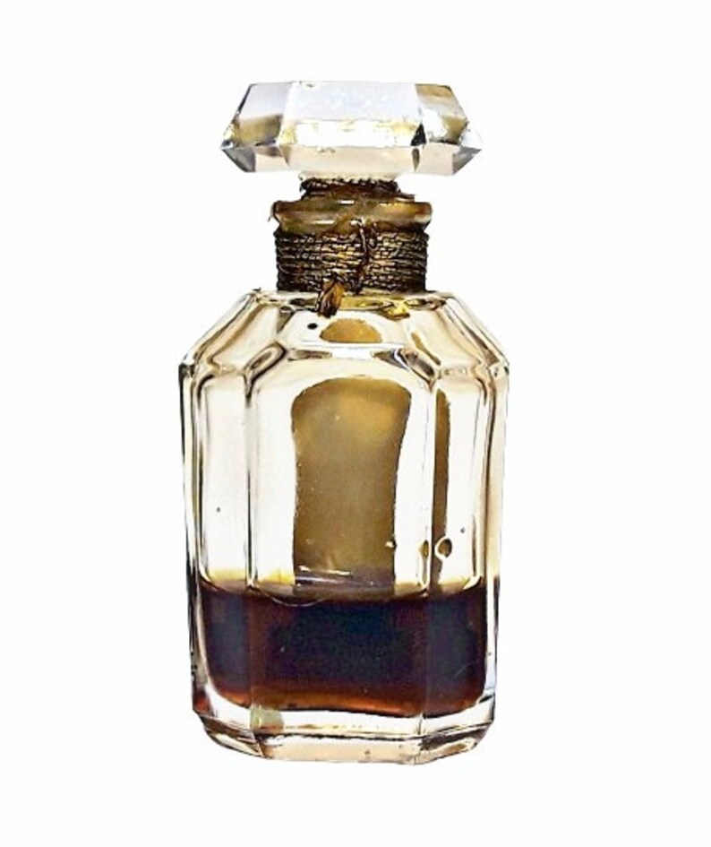 Antique On Dit Perfume by Elizabeth Arden 1/4 oz Parfum Mini Crystal Bottle Art Deco 1940s image 5
