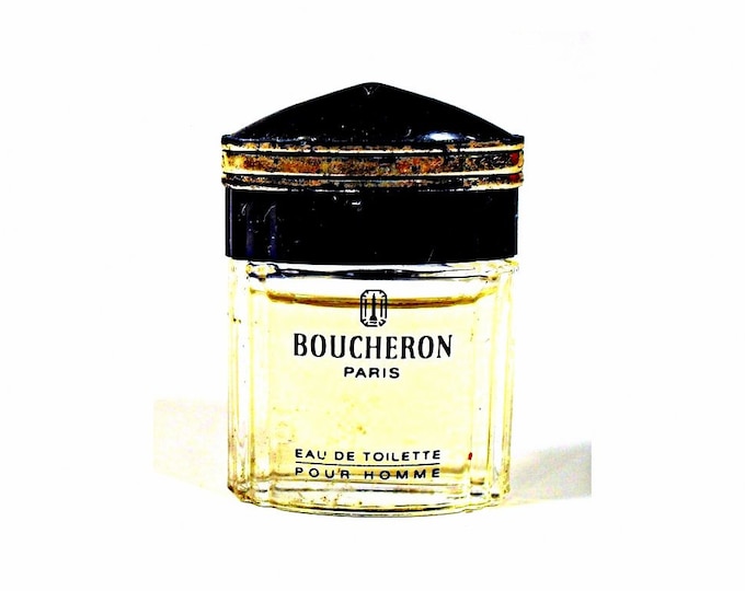 Vintage 1990s Boucheron Pour Homme 4.5ml Eau de Toilette Collectible Mini Perfume Bottle
