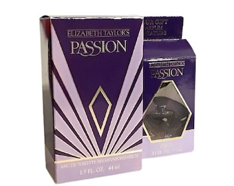 Vintage Passion Perfume by Elizabeth Taylor 1.5 oz Eau de Toilette Spray and Mini Set 1990s Formula