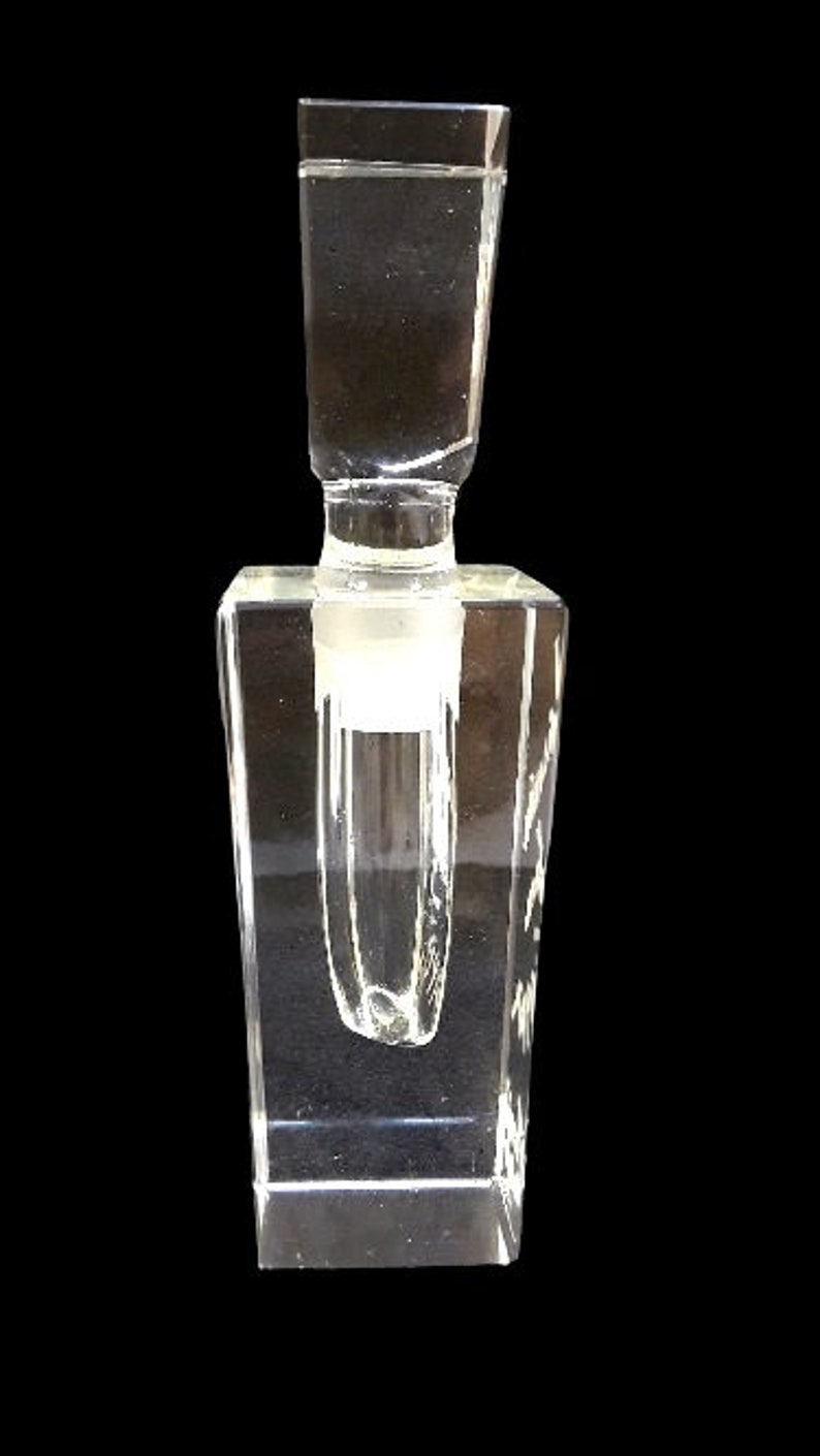 Vintage Jasmin from Egypt Perfume by Tuvache Heavy Cut Crystal Bottle 1940s Very Rare Parfum Flacon image 6