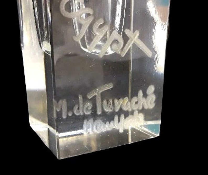 Vintage Jasmin from Egypt Perfume by Tuvache Heavy Cut Crystal Bottle 1940s Very Rare Parfum Flacon image 4