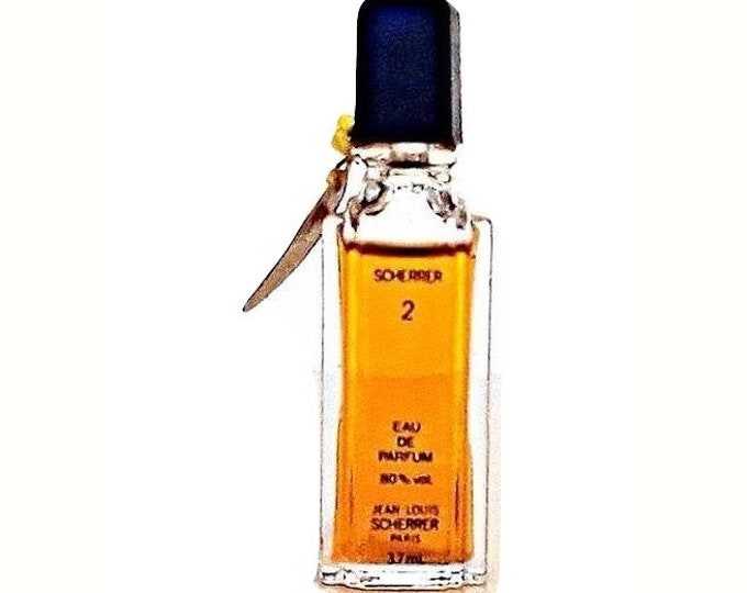 Vintage 1980s Scherrer 2 by Jean-Louis Scherrer 0.12 oz (3.7 ml) Eau de Parfum Miniature Mini Perfume