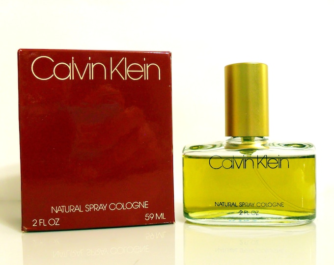 Vintage Perfume 1980s Calvin Klein Red by Calvin Klein 2 Oz Natural Spray Cologne & Box Rare