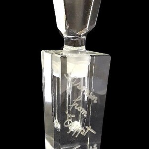 Vintage Jasmin from Egypt Perfume by Tuvache Heavy Cut Crystal Bottle 1940s Very Rare Parfum Flacon image 3