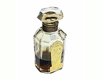 Antique On Dit Perfume by Elizabeth Arden 1/4 oz Parfum Mini Crystal Bottle Art Deco 1940s
