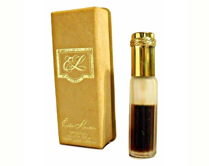 Vintage Youth Dew by Estee Lauder Perfume 3/8 oz (11ml) Pure Parfum 1970s Mini Purse Spray