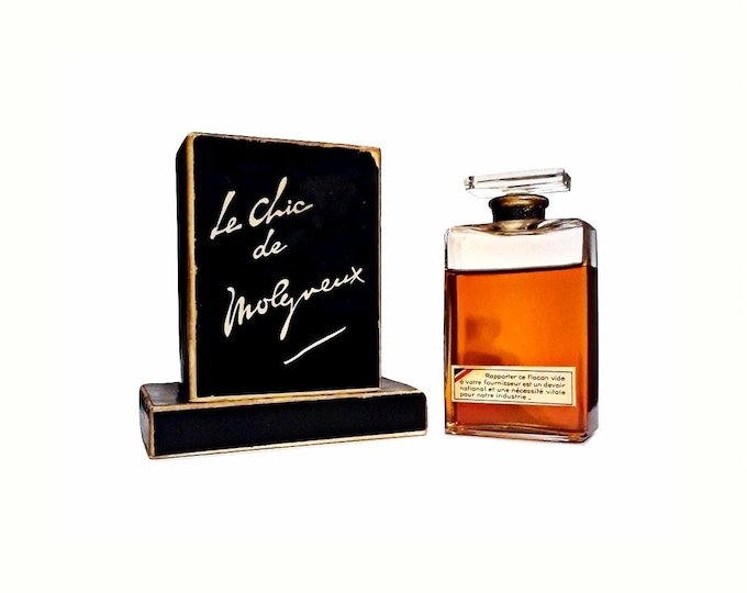 Antique Le Chic de Molyneux Perfume 2 oz (60ml) Extrait Pure Parfum  Vintage Wartime 1930s 1940s