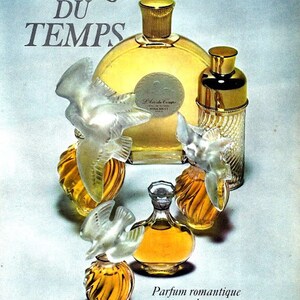 Vintage L'Air du Temps Perfume by Nina Ricci 1 oz Crystal Double Dove Stopper Lalique with Box SEALED Bottle image 10
