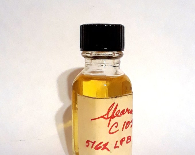 Vintage 1970s 12ml Spearmint PERFUME BASE Accord Creation Essential Oil Perfumery Making Use for Candles Bath Salts Fragrance Diffusers