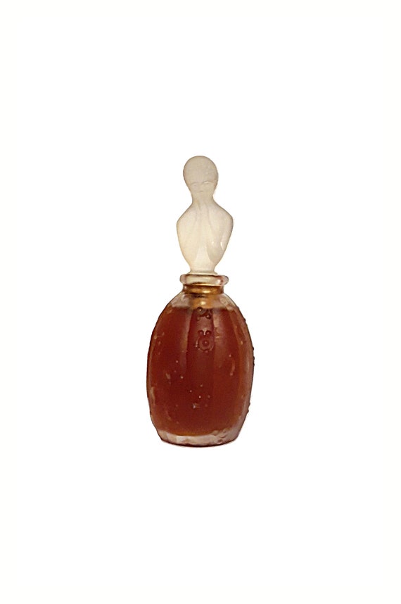 Lander 1920s Julien Viard Figural 1920s Frosted Crystal Perfume Bottle D