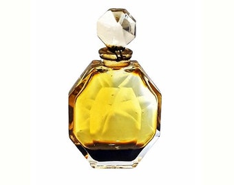 Antique Surrender Perfume by Ciro 1/3 oz Parfum Crystal Diamond 1930s Art Deco Bottle