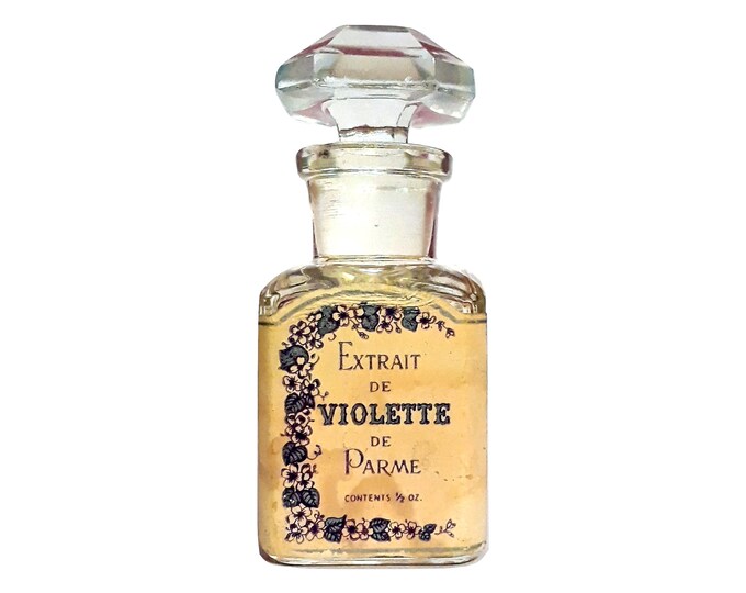 Antique 1920s Violette de Parme by Roger et Gallet 0.5 oz Pure Parfum Extrait Perfume Bottle
