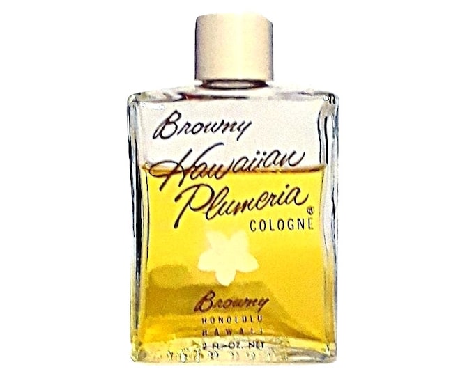 Vintage Hawaiian Plumeria Perfume by Browny Royal Hawaiian 2 oz (60ml) Cologne 1950s Splash