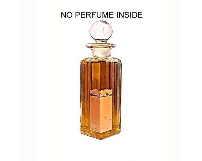 Vintage 1950s White Shoulders by Evyan 4 oz Cologne EMPTY Perfume Bottle