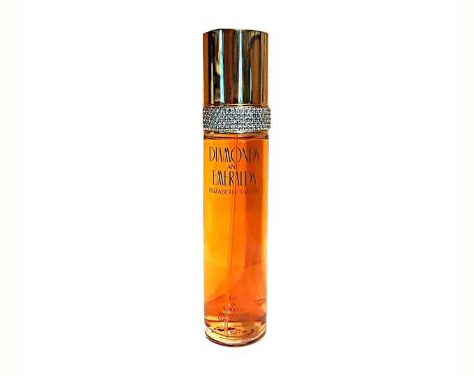 Vintage Diamonds and Emeralds Perfume by Elizabeth Taylor 3.4 oz Eau de Toilette 1990s Spray